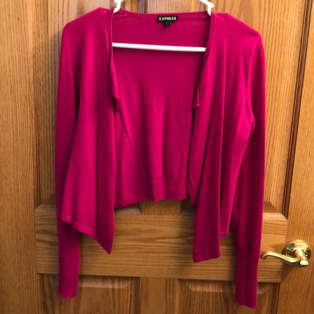 Express open-cowl sweater